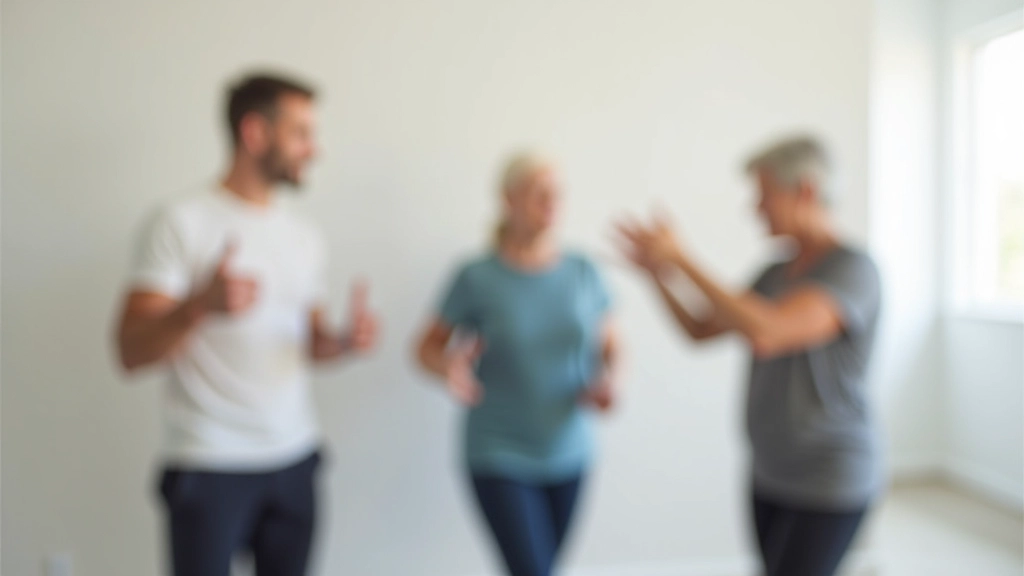 Fitness instructor demonstrating balance exercises with seniors in a studio